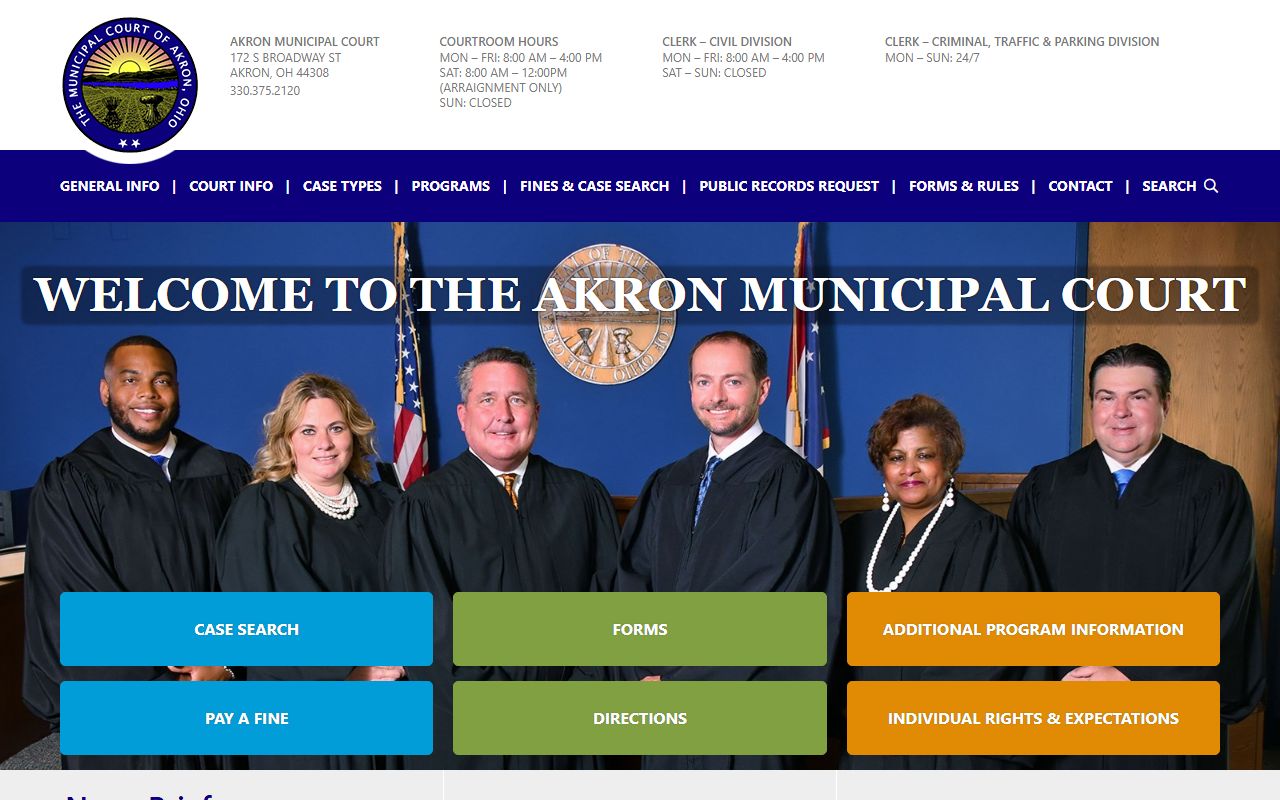 Akron Municipal Court dissolution of marriage information