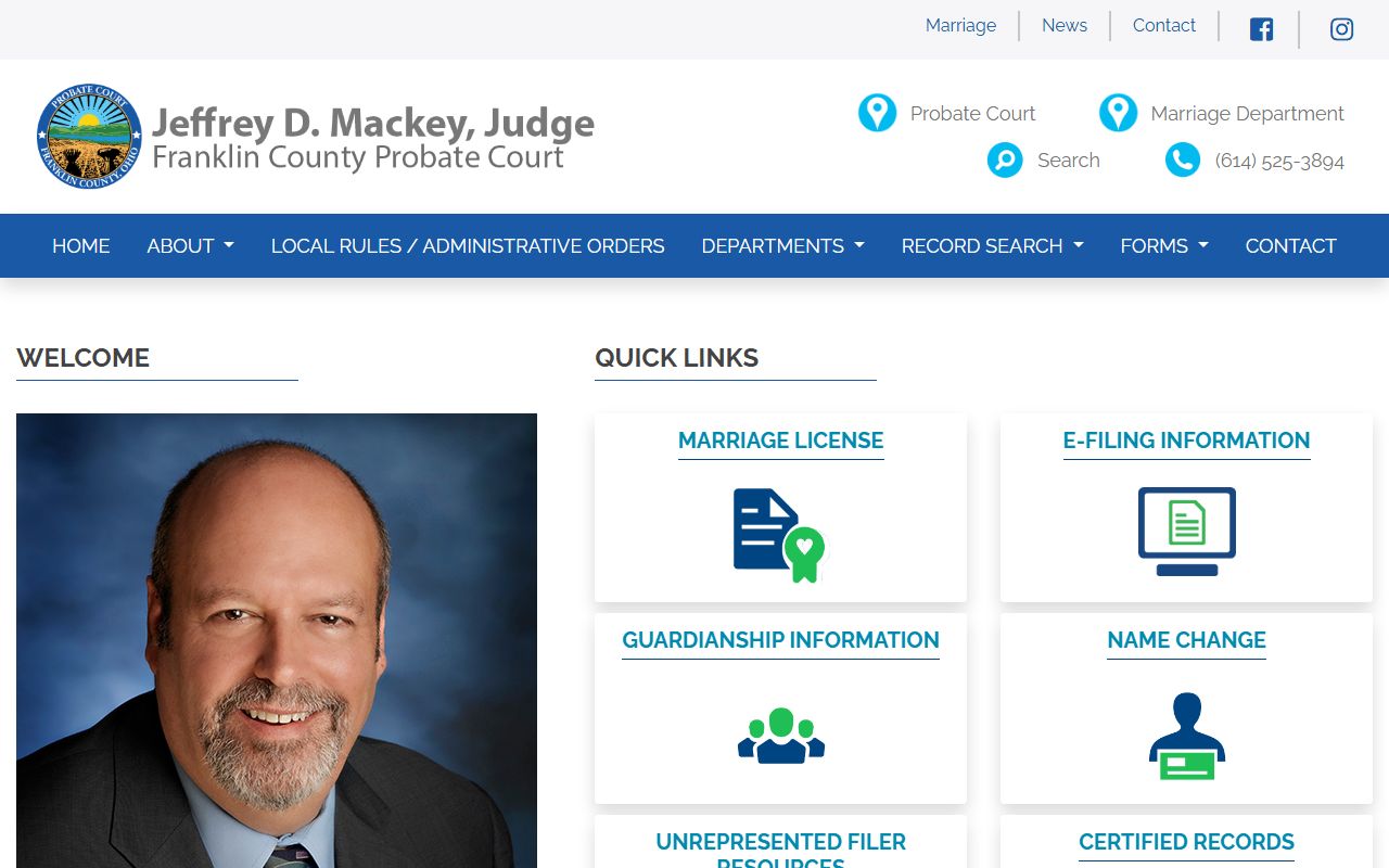Franklin County Probate Court marriage records