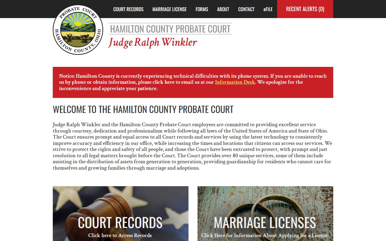 Hamilton County Probate Court marriage records